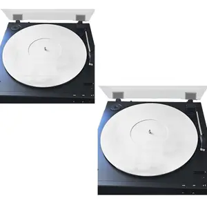 Pack of 2 White Acrylic Turntable 11.75" Slipmat for Vinyl Record Player Anti -Static & Noise Reduction Accessory