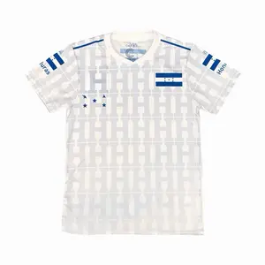 Honduras Soccer Jersey National Team Official Match Wear White Patterned Design