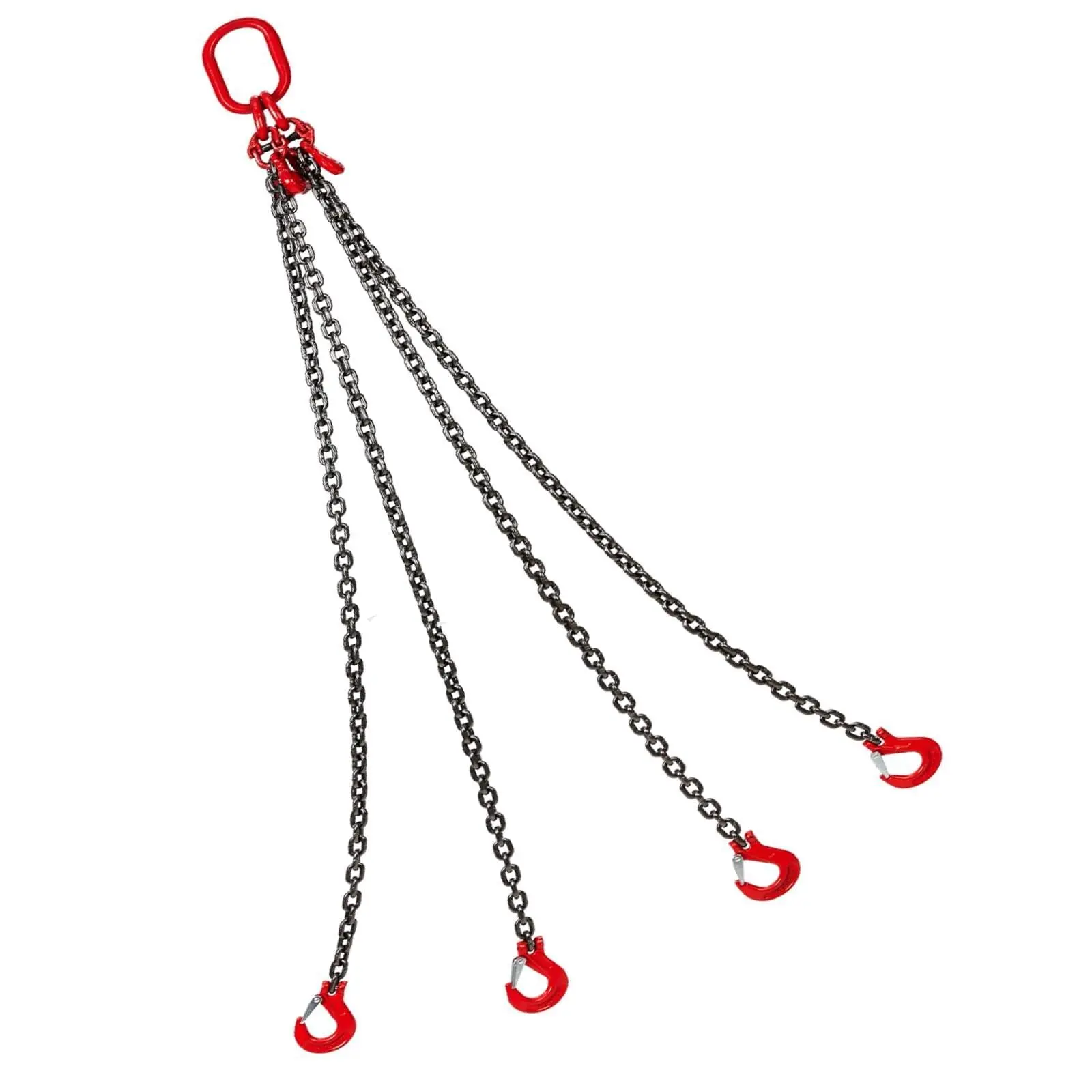 GAOMON Industrial 4-Leg Chain Sling with Grab Hooks & Adjusters – Heavy Duty Lifting Chains for Engine Hoist, 5/16" or 1/4" x 5ft/10ft, 6600-11000 lbs Load Capacity, Material Handling