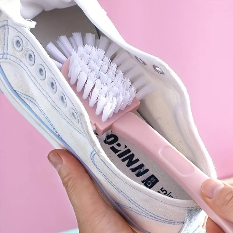 5-in-1 Durable Cleaning Brush with Easy-Grip Ergonomic Handle & Compact Design - Multi-Surface Use for Footwear, Clothes, Jewelry - Effective Stain Removal Home Care Scrubbing Tool