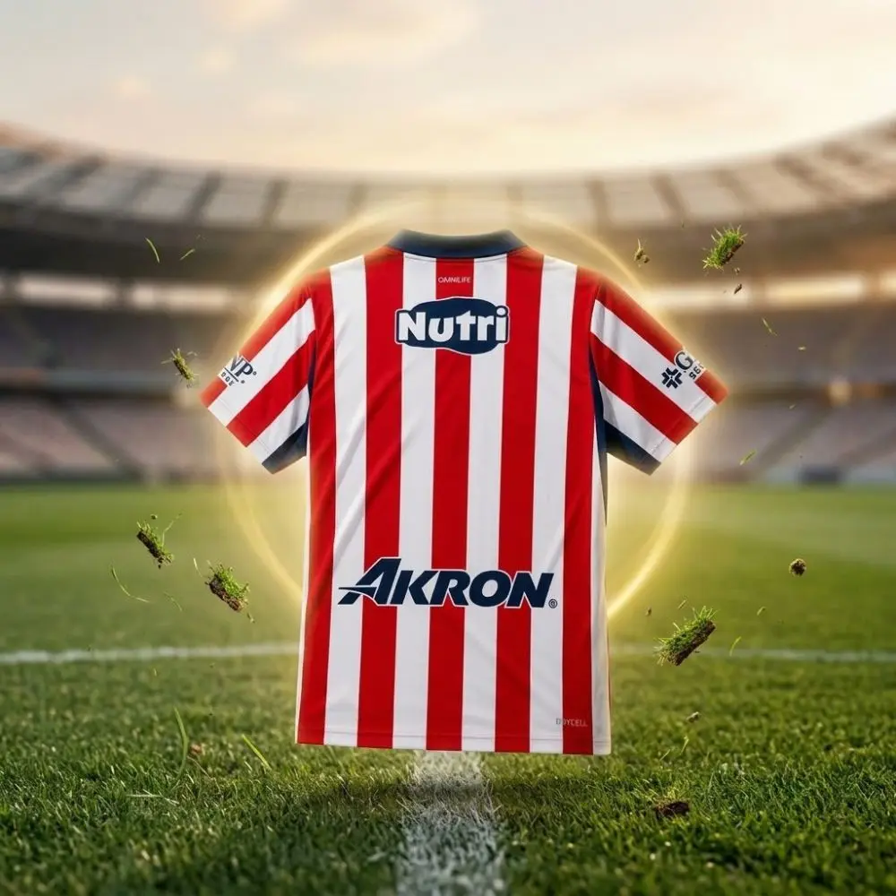 Red Chivas Home Soccer Shirt 26-27, Quick-Dry Short Sleeve Soccer Jersey, Breathable Game Day Sports Top, Liga MX Fan Gear
