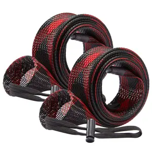 Bassdash Casting Spinning Fishing Rod Sleeves Protective Rod Socks for Fishing Poles Up to 7-1/2ft