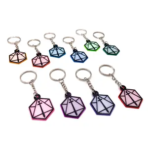 Multi-Color Critical Role Logo 3D Printed Key Chain