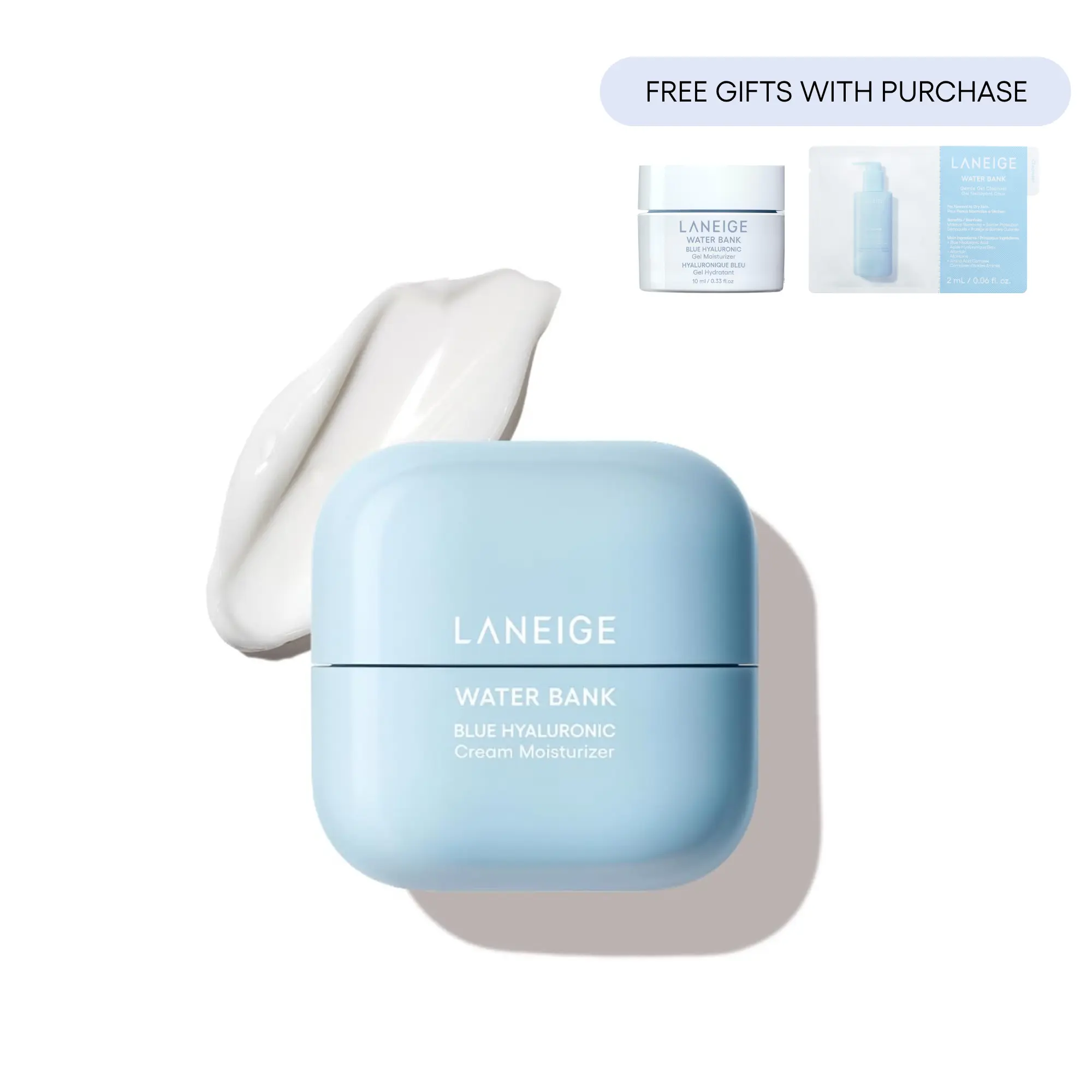 Laneige Water Bank Blue Hyaluronic Cream Moisturizer, Barrier-Boosting & Hydrating Face Cream, Korean Skincare, Infused with Squalane & Ceramide