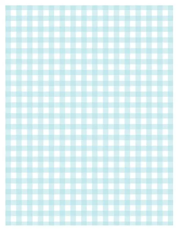 Blue & White Bingham Plaid Chocolate Transfer Sheets for Cake & Treat Decorating by TNCT