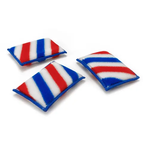 AUTOFIBER Interior Scrubber Sponge Tool with Strap - Original (3-Pack) Auto Detailing Products, 5”x3” Compact Double-Sided Durable Pad, Safe for Leather Seats & Upholstery, Interior Plastics & Vinyl, Door Panels & Trim