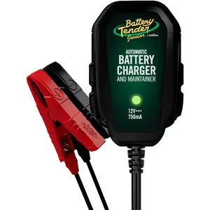 Battery Tender Junior 12V, 750mA Charger and Maintainer: Automatic 12V Powersports for Motorcycle, ATVs, and More - Smarter Than a Trickle Charger - 021-0123