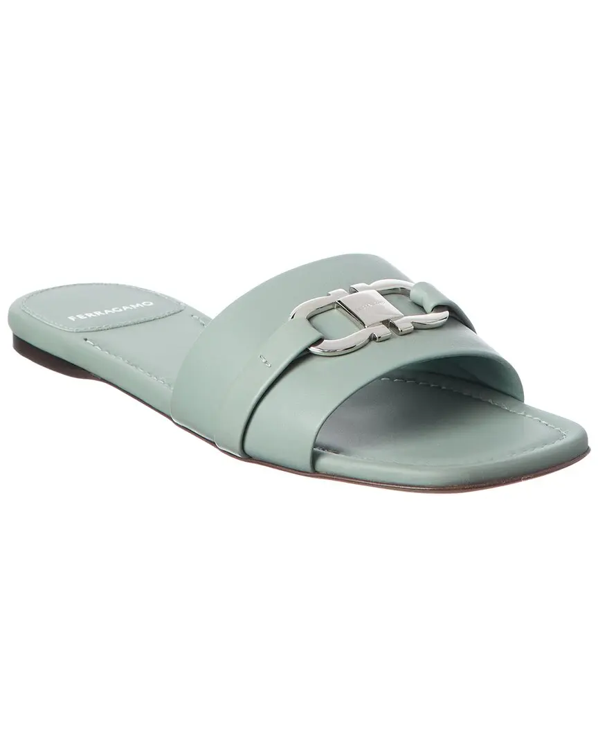 Ferragamo Gancini Leather Sandal