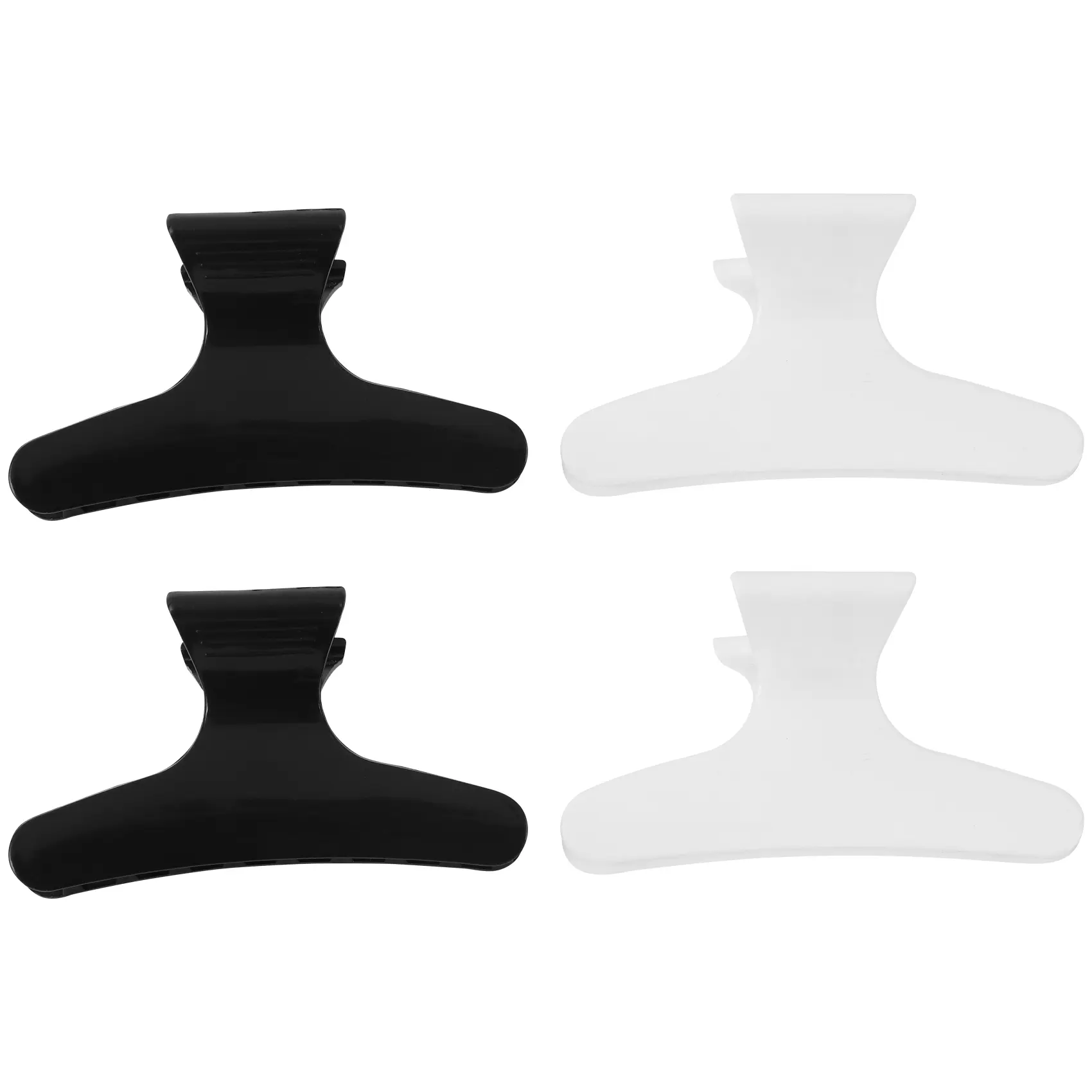 4PCS Butterfly-Style Hair Claws Set, Black and White Salon Hair Styling Tool with Fun Claw Clasps, Fun Claw Clips
