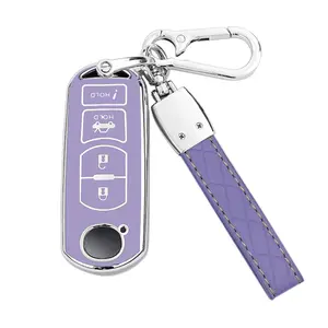 Key Fob Case Cover Compatible With Mazda 3/6/8 Atenza Miata Mx-5 Cx-3 5 7 9 Rx-8 Accessories, Material Tpu Soft Case Full Protection With Keychain, Shell Protection