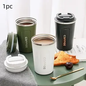 Portable Coffee Tumbler with Lid, Stainless Steel Insulated Coffee Cup, Handheld Coffee Mug, Thermos Cup, Drinking Cup for Home Office Outdoor Camping, Travel Accessories