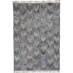 Beckett Transitional/Casual Herringbone Gray/Silver/Taupe - Feizy Rug