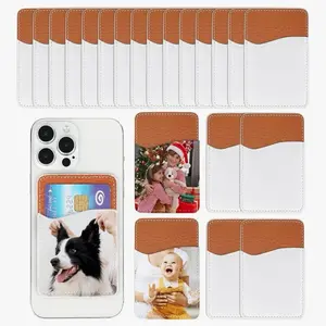 Sublimation Blank Phone Wallet PU Leather Stick On Card Holder for Customizable Designs and Secure Card Storage
