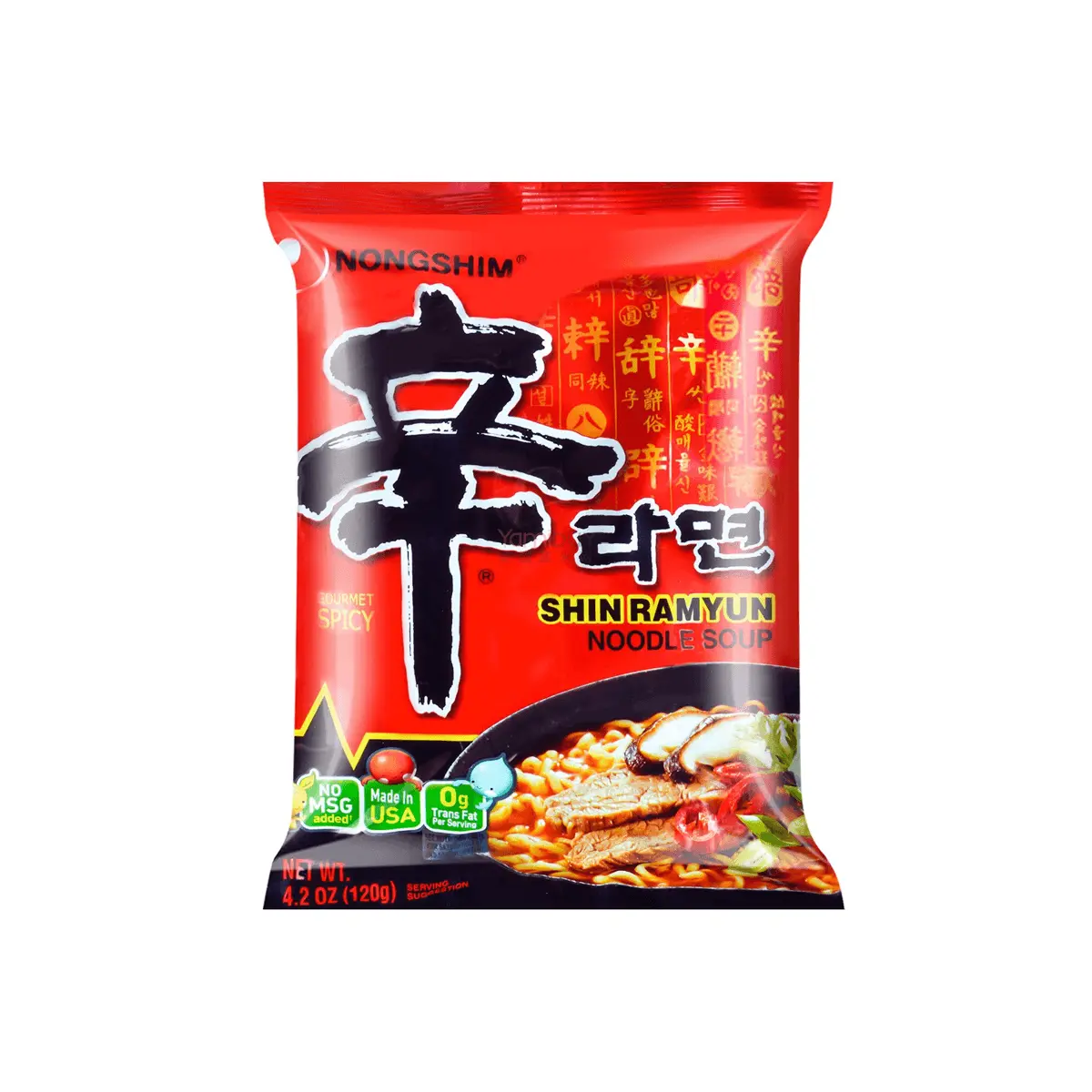 NONGSHIM Spicy Shin Ramyeon Instant Noodles 120g - Authentic Korean Flavor