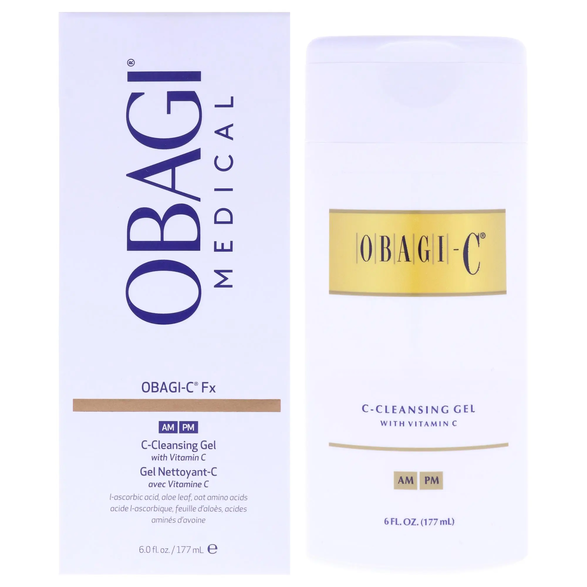 Obagi Vitamin C Facial Cleansing Gel, Unisex Daily Face Care Product for All Genders, 6 fl oz Gel