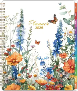 2026 Planner - 2026 Planner Weekly and Monthly Jan. 2026-Dec. 2026 Calendar Planner Inserts with 3 Replaceble Cover 8.5''x11'' Weekly Monthly Planners with Colorful Tabs