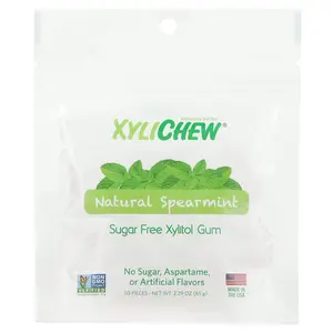 XyliDENT Xylichew, Natural Spearmint, 50 Pieces, 2.29 oz (65 g)