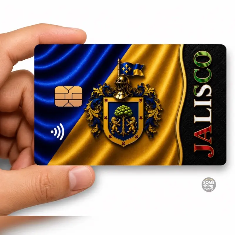 Jalisco Card Sticker - Premium Credit & Debit Card Skin with Contactless NFC, Full Coverage Vinyl Decal, Adhesive Installation, High Bond Adhesive