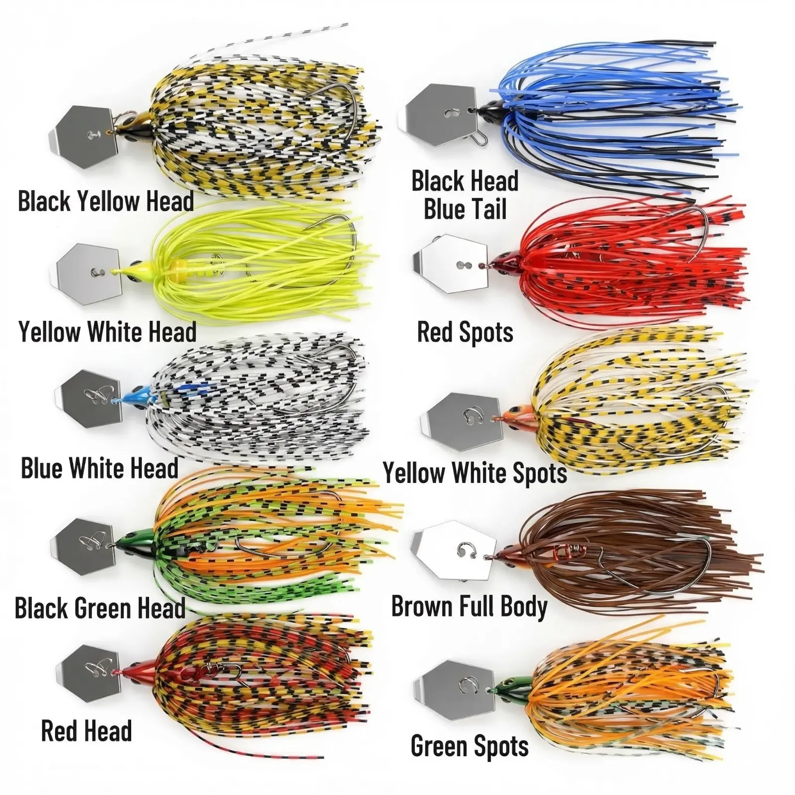 3Pcs Chatterbait Bladed Jig Fishing Lures, Multi-Color Kits, Irresistible Vibrating Action, Sticky-Sharp Heavy-Wire Needle Point Hooks, Includes Storage Box