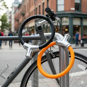 Smart Alarm Disc brake Bike Lock with Loud Siren & Motion Sensor, Anti-theft U-lock made of cut-resistant Hardened Steel. Secure Your Road, Mountain, and E-bikes. Compact, Portable, Easy to Install for Outdoor Cycling Safety.