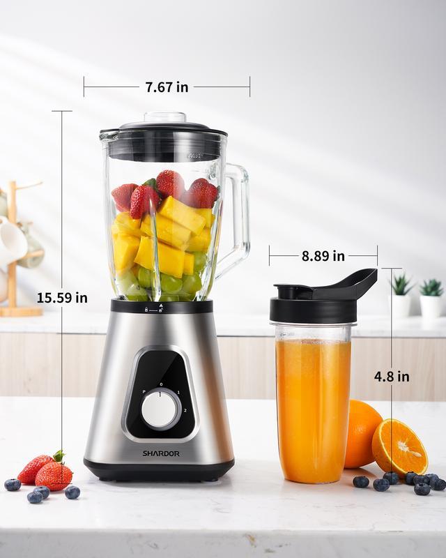 Professional Blender, 5 Functions Touchscreen Control Smoothie Blender for Smoothies,Frozen Drinks & Ice Cream, 1200W Countertop Blender with Travel Cup, , 52oz Glass Jar, for Ice Crushing/Sauce/Nut Butter/Soup
