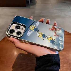 Minions Phone Case for iphone 17 Air 16 15 14 13 11 12 Pro Max Xr X Xs 8 7 Plus Color Silver Cover