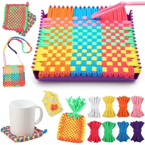 Weaving Loom Kit  - Birthday Gifts for  6 7 8 9 10 11 12  - Arts and Crafts Kit for Girls Ages 6-8 10-12, DIY Potholder Knitting Kit with Loops