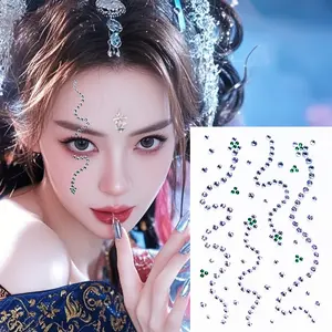 newyear gift diamond No-Pain Body Piercing Stickers – Metallic Faux Studs & Rings for Edgy Style Without Commitment