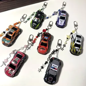 [NEW]  Mini Racing Car Keychain | Handmade Beaded Charm | Phone & Bag Accessory