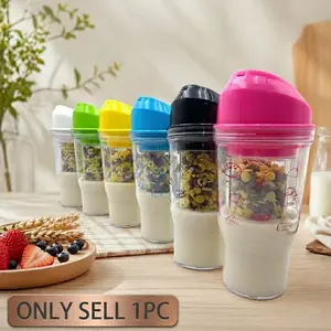 Portable Milk Cereal Cup, Practical and Stylish, Ideal for Outdoor Breakfast, Office Lunch, Camping, Sports, Holiday Gift
