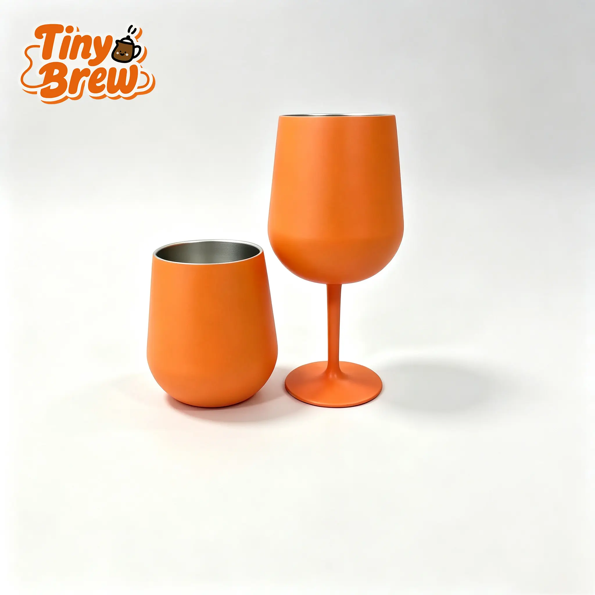 Tiny Brew 2.0 | NEW | Award-winning Design with Detachable Stem | Premium Stainless Steel Wine Glass | Triple Insulated Tumbler | 12oz Capacity | Great Gift (Champagne)