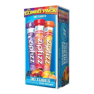 Zipfizz Multi-Vitamin Energy Hydration Drink Mix, Sugar Free, Gluten Free Powder, Variety Pack, 30 Tubes Energydrink Fruit