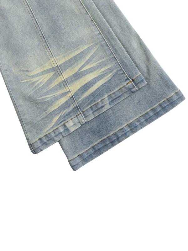 Women's Plain Low-Waist Flare Jeans, Casual Bell Bottom,Vintage Washed Finish,Trousers For Daily Wear, Outfits 2026, Ladies Bottoms For All Seasons,T-Chic