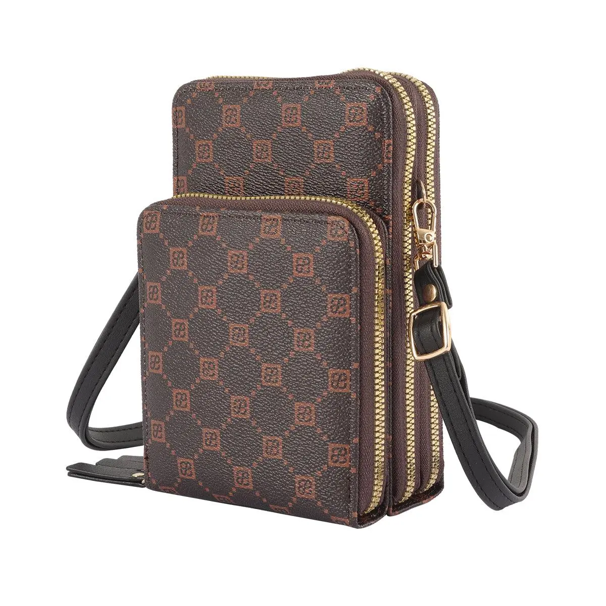 SUGU Print Small Triple Compartment Crossbody Bag