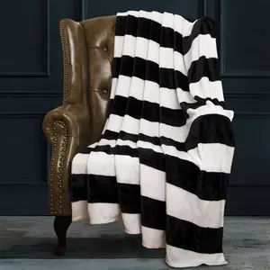 [Deals for You Days] NTBAY Flannel Blanket, Super Soft with Pattern Bed Blanket
