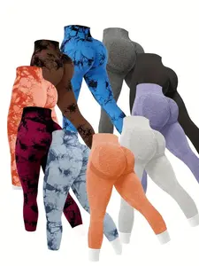 Women's Activewear Leggings Tie Dye Seamless High Waisted Workout Leggings for Women Scrunch Butt Lifting Yoga Gym Athletic Pants