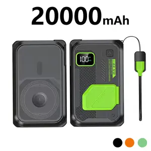 Magnetic Fast Charging Power Bank, 20000mAh High Capacity with Foldable Wall Plug & Retractable Cable, Compact Portable Charger Universal for iPhone & Android, Home Outdoor Gadget