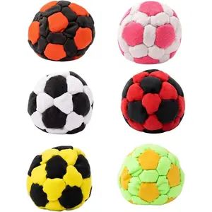 CloudMarket Pocket Soccer Hacky Sack. 6 Pack Plush Soccer Hacky Sacks Soft Footbag Balls for Freestyle Tricks Outdoor Games Y2K Aesthetic