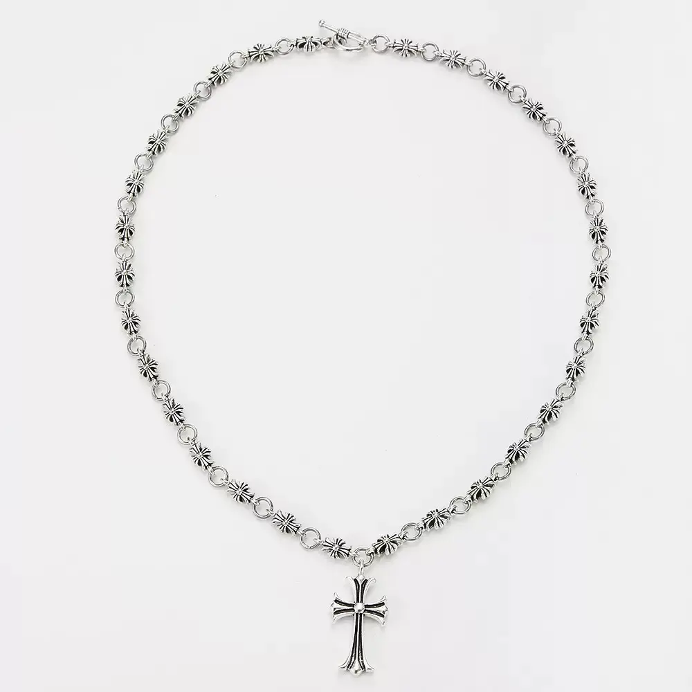 Cross Necklace, Minimalist Stainless Steel Pendant, Unisex Hip Hop Chain for Everyday Wear, Valentine's Gift, Men's Accessories, Modern, Jewelry For Women, Birthday, Male, Chains, Men's Jewelry, Elegant, Daily