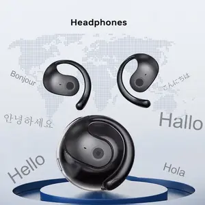 Open Ear Bluetooth Headphones - 60 Hours Playtime, IPX7 Waterproof, Bluetooth 5.4, Touch Control, Air Conduction Sport Earbuds with Earhooks