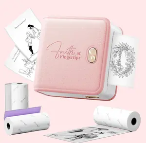 FaithTag F21 Bible Printer Set - Inkless Compact Portable Bluetooth Office Equipment, Mini Gadgets for Custom Verse Prints with Notes, Icons, Decorative Borders, Ideal for Journaling & Christian Gifting