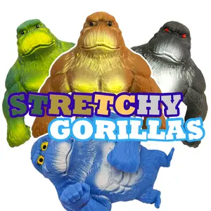 Super Stretchy Gorilla Fidget Toy Squishy Monkey Funkee Monkee Gorillas Taba, Squeeze Stretchy Monkey- Original Sensory/Fidget Collectible Toys Children's Holiday Party Gifts, Christmas, Halloween, Easter Basket Stuffing, Classroom Rewards For Kids.