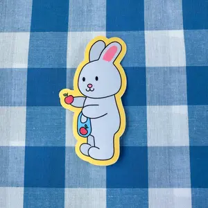Bunny Picking Apples Sticker - Nat's Patch