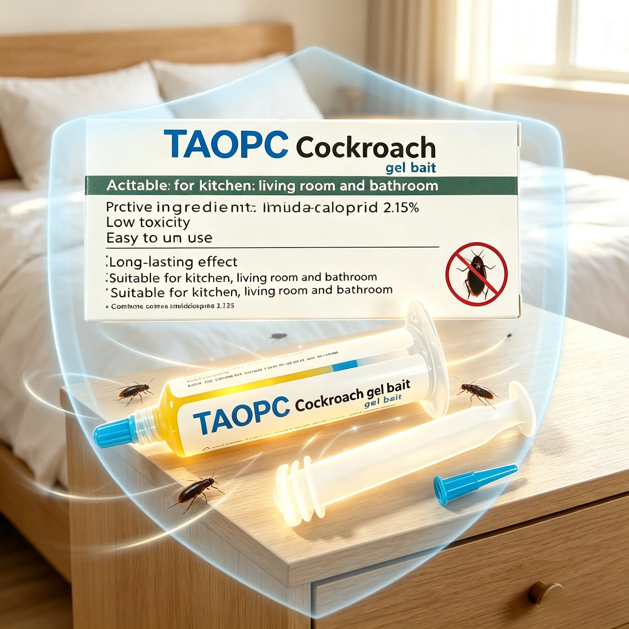 TAOPC Portable Bug Removal Gel Syringe - Home Care Supply for Residential Moth, Mold & Damp Proofing Spaces