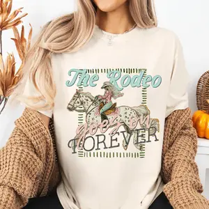 The Rodeo Goes on Forever Sublimation Shirt, Horse Racing T-shirt