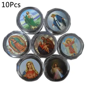 10pcs Plastic Storage Box for Round Beads Catholic Rosary Cross Religious Ne