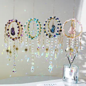 Premium Crystal Pendant, Natural Crystal Sun Catcher, Garden Home Decor Wind Chime, Rainbow Balcony Outdoor Decoration, Party Gifts, Holiday Gifts