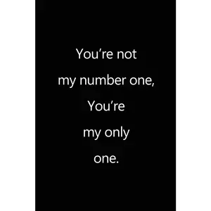 You're not my number one, You're my only one.: Blank Lined 6x9 I Love You Journal/Notebooks as Gift for his / her love on Valentine's day,