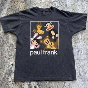 Paul Frank Cartoon Friends Graphic T shirt and Baby Tee | Y2K 2000s Aesthetic Monkey Giraffe Bear Streetwear | Vintage Grunge Cute Trendy Graphic Tee