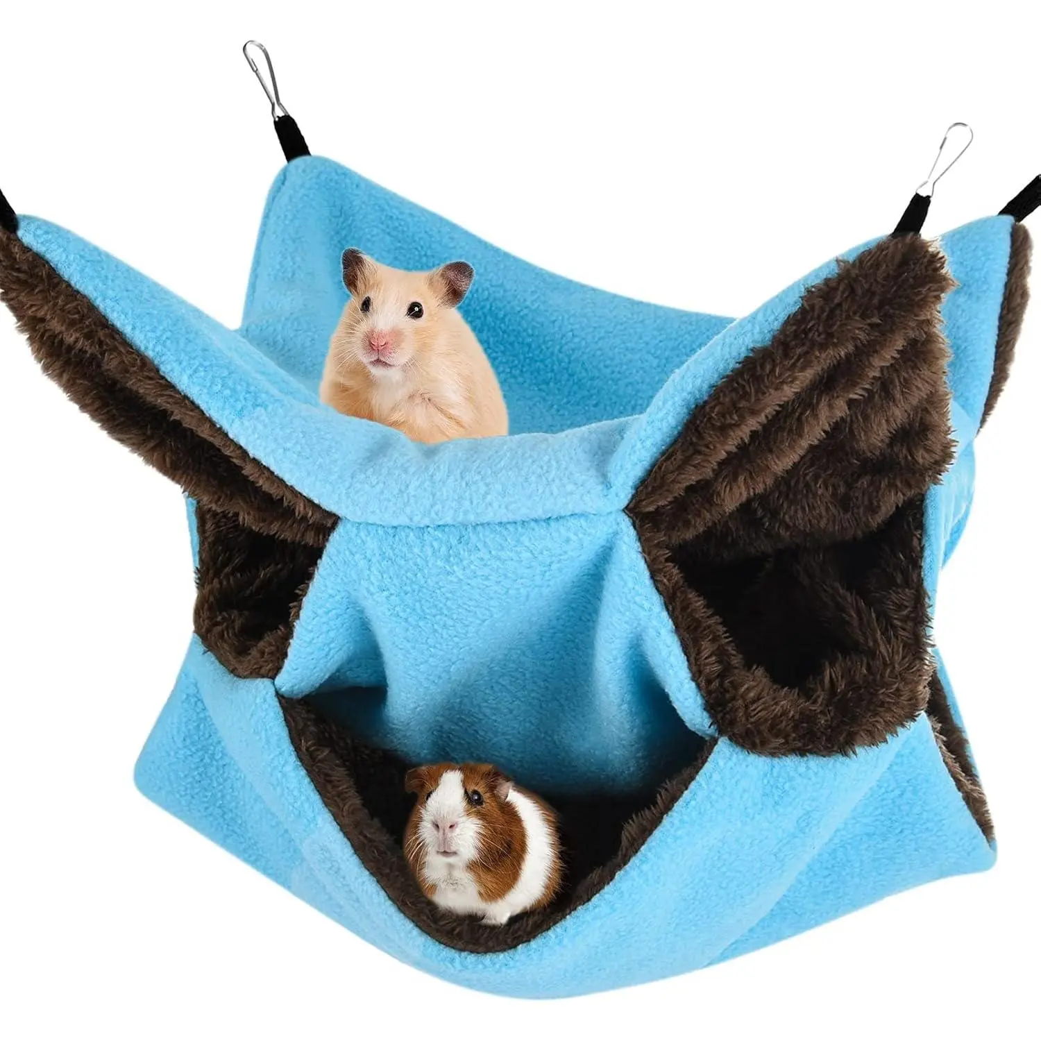 3 Tier Ferret Rat Hammock,Guinea Pig Cage Accessories,11.8x11.8Inches,Pet Cage Hanging Bunkbed Hammock for Small Animals,GuineaPig,Ferret,Kitten,Squirrel,Chinchilla,Rat,Parrot